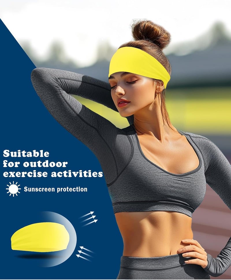 Supeniu Headband for Men & Women, Sweat Wicking Sports Sweatband Headbands, Workout Running Training Yoga Basketball Hairband - Image 3